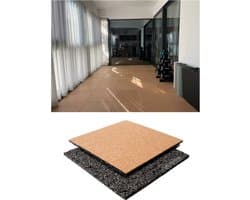 Rubberen Vloermat - Veiligheidstegels Speeltuin - Apparatuur Beschermen - Schokabsorberend Materiaal - 50 x 50 cm - Zwart