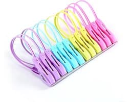 Wasknijpers met haak - Kledinghangers - Was ophangen - Winddicht touwontwerp - 12 stuks - Multicolor