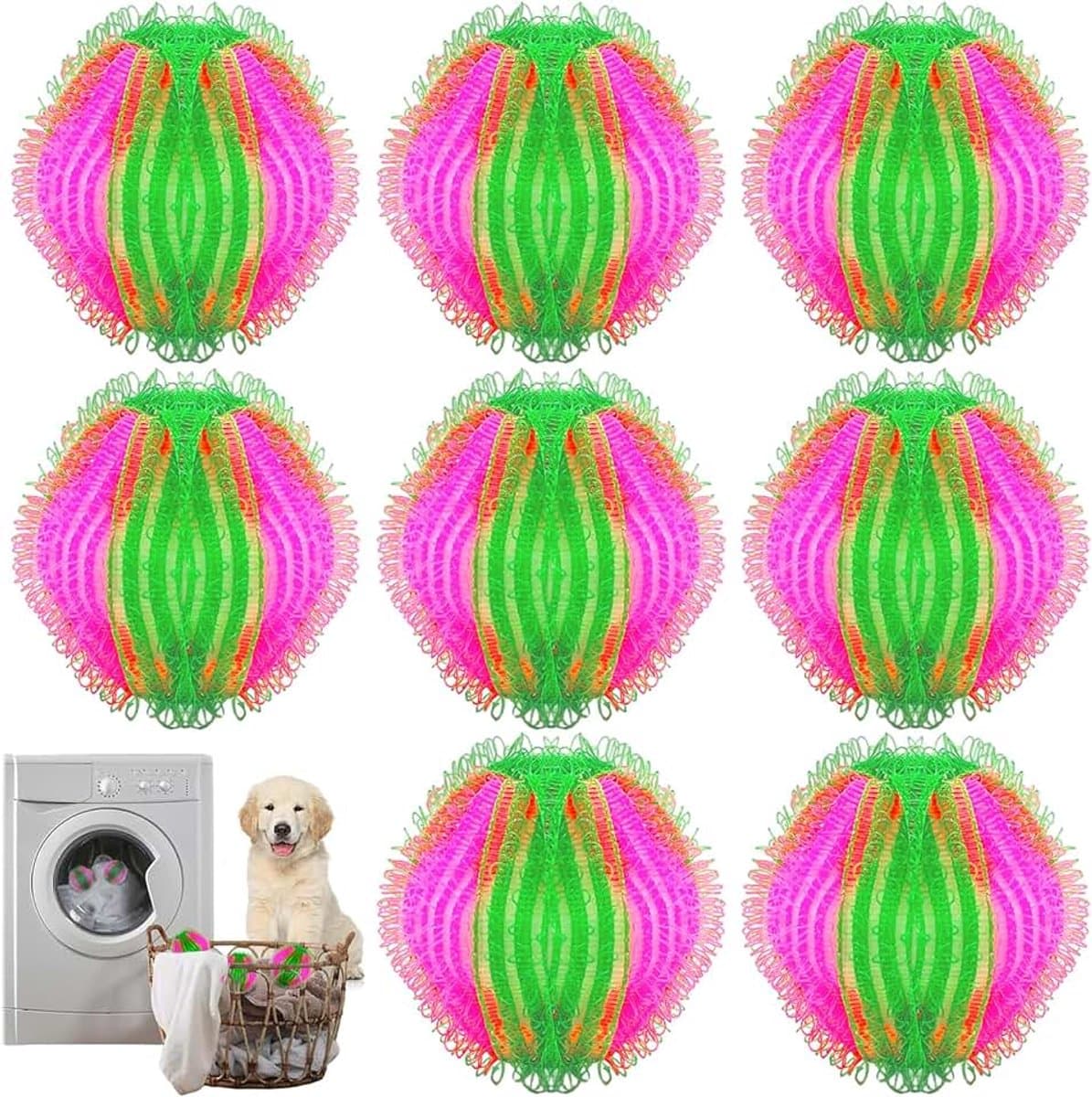 Haarverwijderaar Voor de Wasmachine, Haaropvangballen Voor de Wasmachine, Haarverwijderingsballen, Verwijdert Effectief Katten, Honden en Ander Haar van Beddengoed en Kleding (Veelkleurig) — afbeelding 1