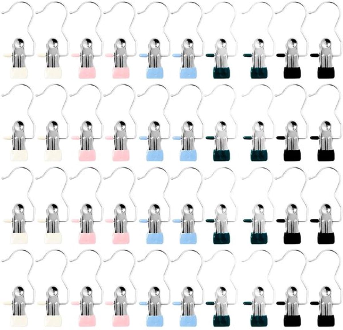 Wasknijpers 40 Stuks - Roestvrij Staal - Draagbare Haken - Antislip - Multifunctioneel - Ruimtebesparend - Hangclips — afbeelding 1