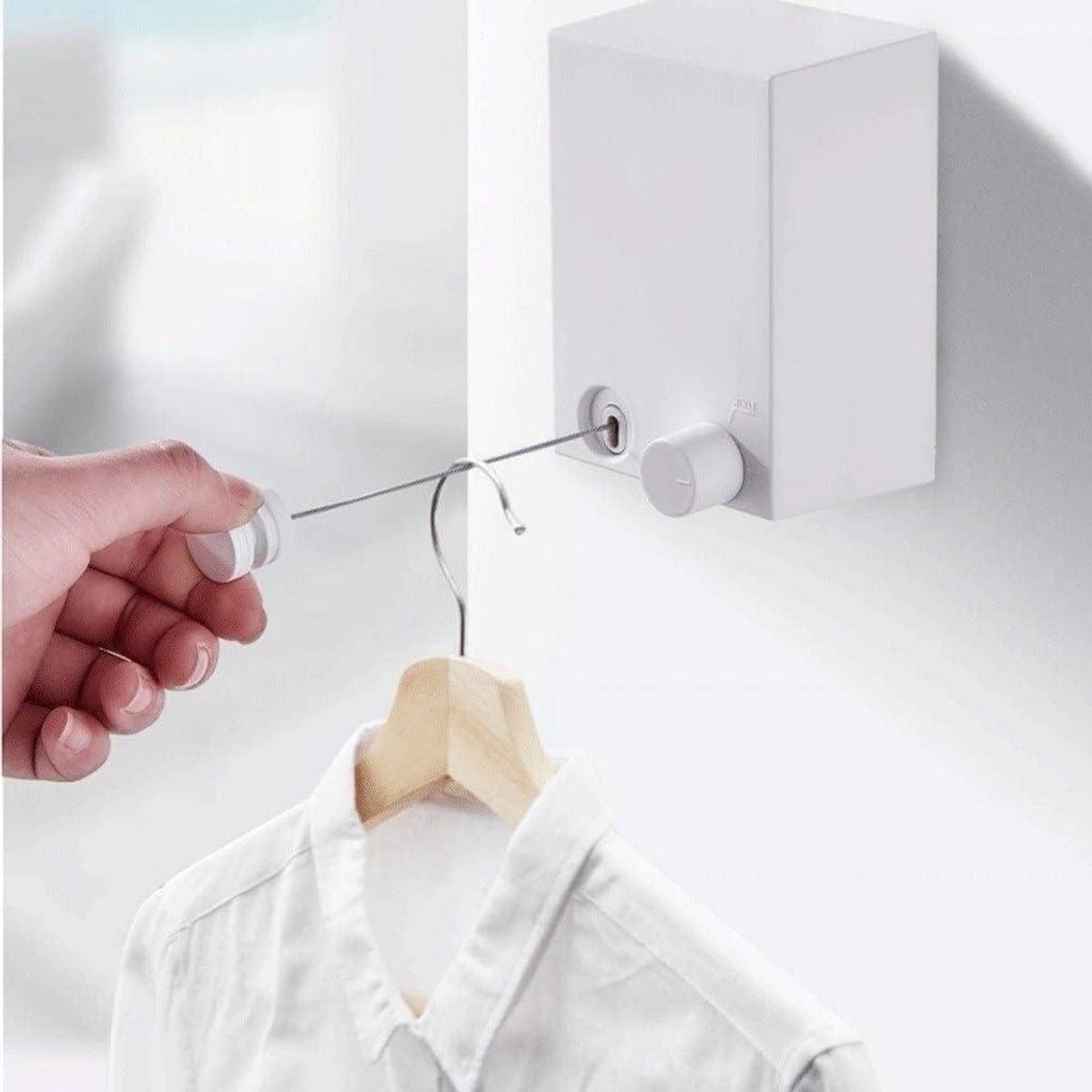 Waslijn - Droogrek - Kleding Drogen - Ruimtebesparend - 12 meter - Wit — afbeelding 1