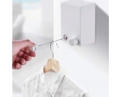 Waslijn - Droogrek - Kleding Drogen - Ruimtebesparend - 12 meter - Wit