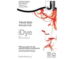 iDye Textielverf Rood - Kledingverf - Stoffenverf - Voor Katoen Zijde Linnen en Rayon - 14 gram