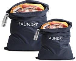 Waszakken, Reizen Waszak Vuile Kleding Organizer | Ritssluiting, Machine Wasbare Waterdichte Waszak, Zwemmen, Yoga, Badpak, Workout, Koffer, Natte Zak, Marineblauw