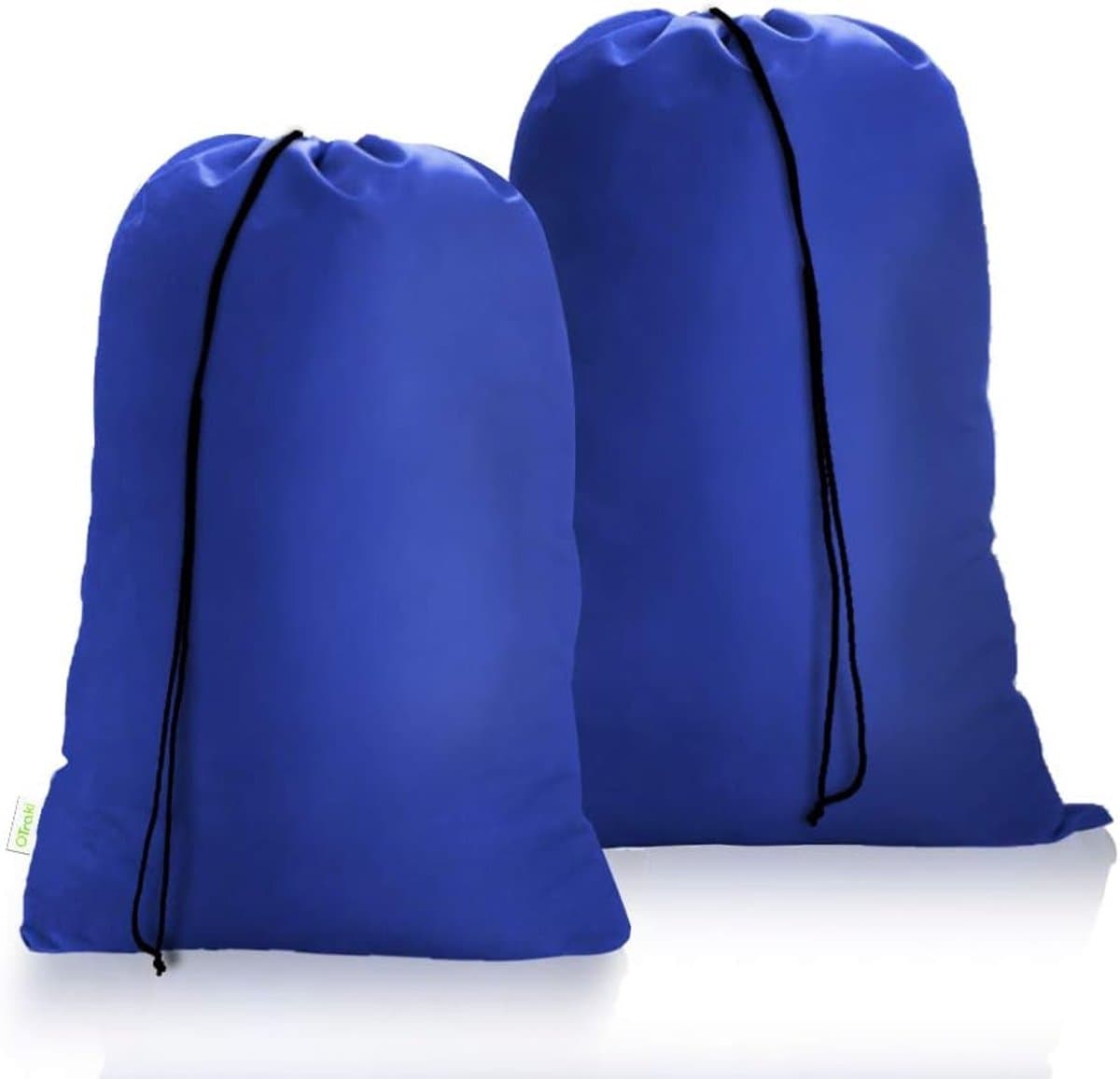 SnelShoppen - Grote Waszakken met Koord 60x80cm - 2 Stuks Vouwbare Waszak voor Kleding, Speelgoed, Scheiden van Schoon en Vuil - Stevige Opbergzak voo — afbeelding 1