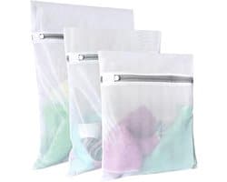 3 stuks - ondergoed waszak - geschikt voor het reinigen van verfijnde kleding - dunne net waszak - 1 L - 1 M - 1 S - wit