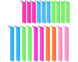 20x Zakclips Zwart - Sterke Sluitclips voor Zakken, Chipszakken en Vrieszakken
