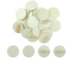 Dailygoods - 50 Stuks Kleine Ronde Houten Knijpers - Mini Houten Klemmen voor Foto's