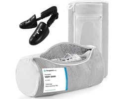 SnelShoppen - Teletrogy 3-in-1 Waszak voor Schoenen 2 Stuks, Grijs - Chenille Vezels, Verborgen Rits, Perfect voor Wasmachine, Diep Reinigend, Schoenw