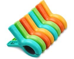 SnelShoppen - 8 Stuks Strandhanddoek Klemmen voor Strandstoelen - Jumbo Maat Klemmen voor Loungebanken, Cruise Essentieel, Handdoeken, Dekens, Tent, R