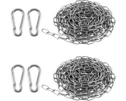 2-delige Rvs Ketting voor Kleding Drooglijn, Hondenhalsband, Plantenhanger en Foto Display - 1,5mm x 5M Kwaliteitsketting