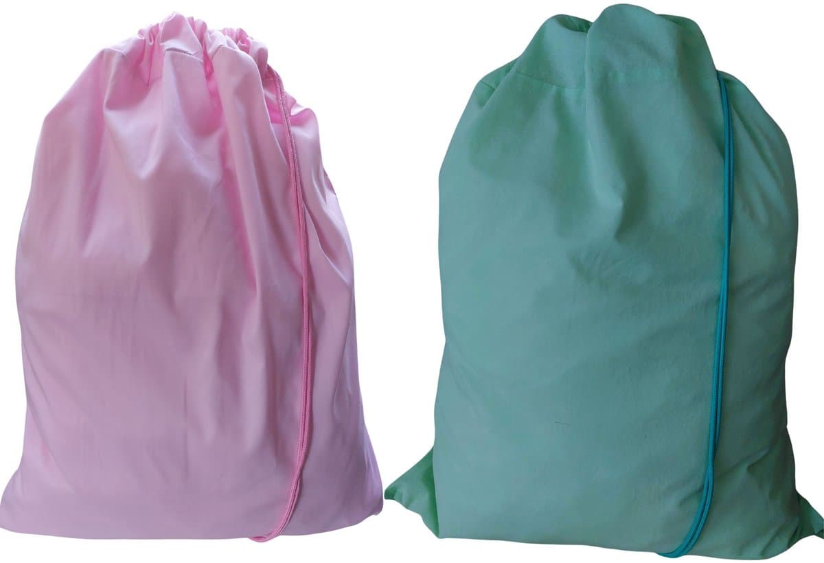 Bluvardi katoenen waszakken set van 2 stuks - XXL -pink-groen — afbeelding 1