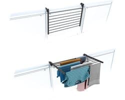 Foxydry Duo 82 cm balkon wasrek - antraciet - rechthoekige reling — afbeelding 1