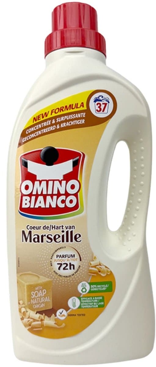 Omino Bianco - Marseille - Wasmiddel - Natuurlijke Zeep - Witte & Gekleurde Was - 37 Wasbeurten — afbeelding 1