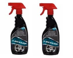 Dunlop Auto onderhoud velgen reiniger - 2x stuks - 500 ml - spray bus - schoonmaakmiddel