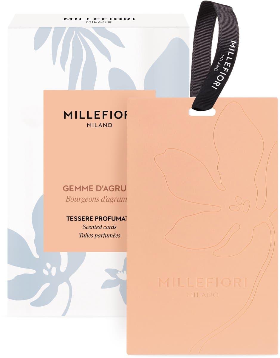 Millefiori Laundry - Geurkaarten - Gemme D'Agrumi - 3 stuks - Kast Parfum - Voor In De Kledingkast — afbeelding 1