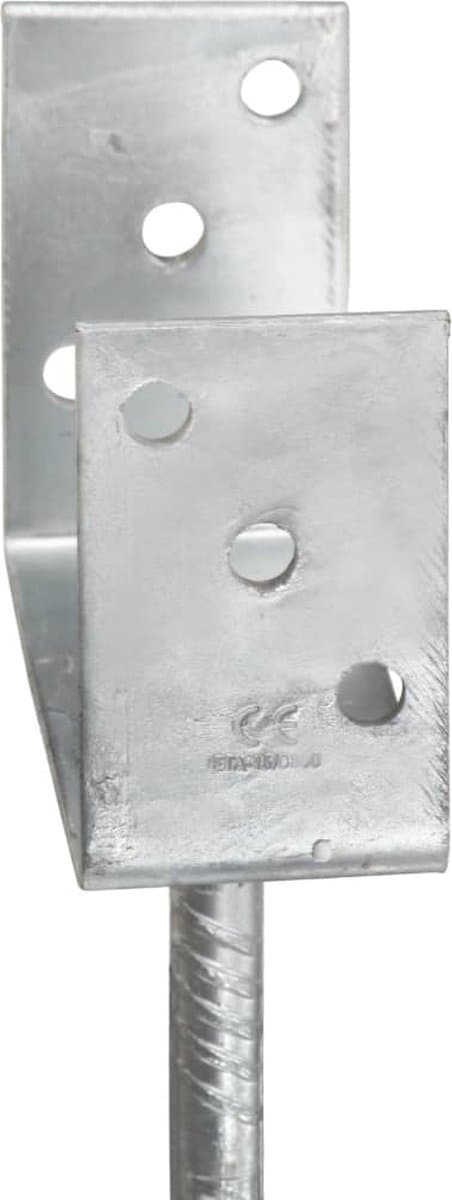 vidaXL - Grondankers - 6 - st - 12x6x30 - cm - gegalvaniseerd - staal - zilverkleurig — afbeelding 1