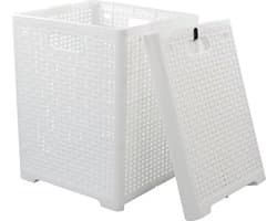 Online Europe, 2 opvouwbare Wasmand, 42L, Wit, 33 x 33 x 44cm