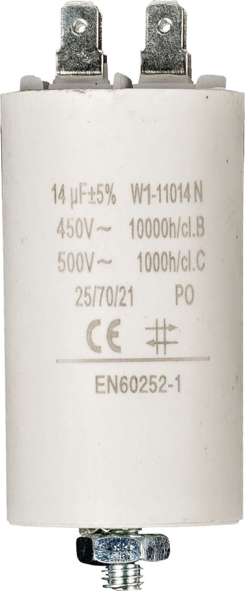 Fixapart W1-11014N Condensator 14.0 uf / 450 V + Aarde — afbeelding 1