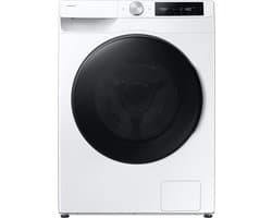 Samsung WD90DG6B85BE, Voorlader, Vrijstaand, Wit, Links, Zwart, Zwart