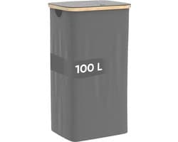 DARI. Wasmand 100L - Opvouwbare wasmand - Uitneembare waszak - Wassorteerder - Grijs — afbeelding 1