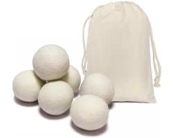 ProClean - Drogerballen - Wasdroger Herbruikbare Wollen Droger Ballen - Droogballen voor snellere droogtijd - Duurzaam - Wol - Set 6 stuks