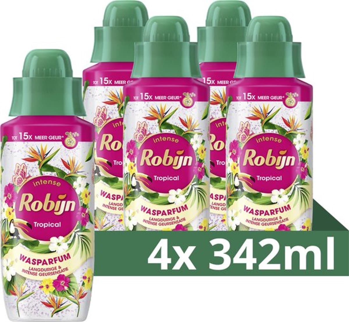 Robijn Wasparfum Tropical - 4 x 324 ml - Voordeelverpakking — afbeelding 1