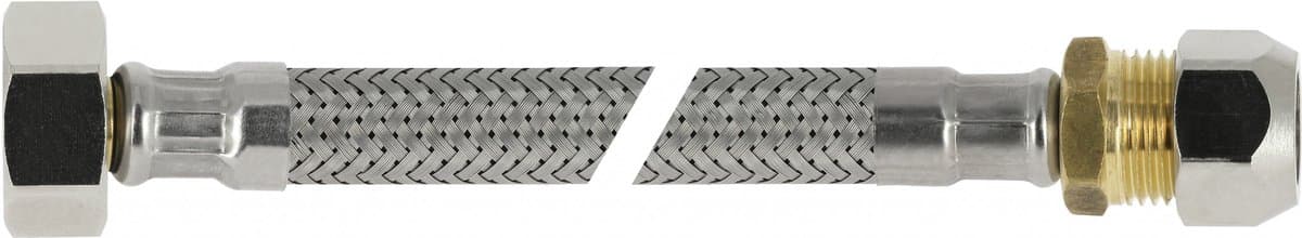 Bonfix RVS aansluitleiding flexibele slang 35cm binnendraad x knel 3/8inch x 15mm — afbeelding 1