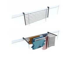 Foxydry Duo 102 cm balkon droogrek - antraciet - rechthoekige reling
