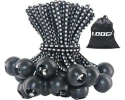 Spanrubbers met bal - 50 Stuks - Rubberen Spanners voor Tenten en Dekzeilen