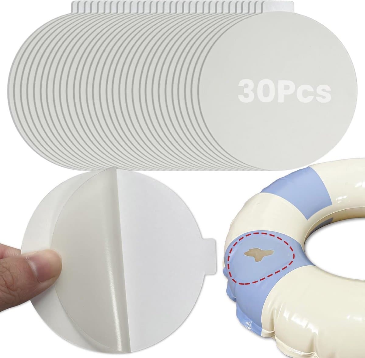 30 Stuks Waterdichte Opblaasbare Reparatieset - Ideaal Voor Luchtbedden, Tenten, En Speelgoed — afbeelding 1