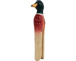 Houten clip/wasspeld - eend
