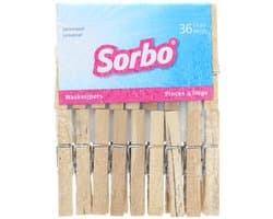 Wasknijpers hout 36 st