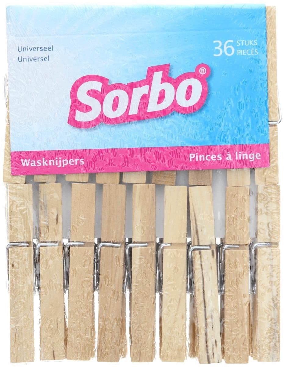 Wasknijpers hout 36 st — afbeelding 1