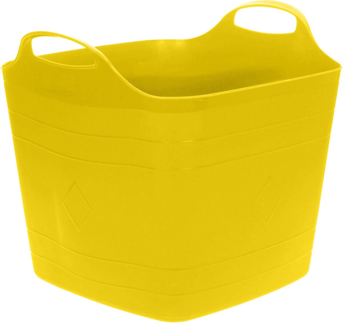 Excellent Houseware Flexibele emmer - geel - 15 liter - kunststof - vierkant - 30 x 29 cm — afbeelding 1