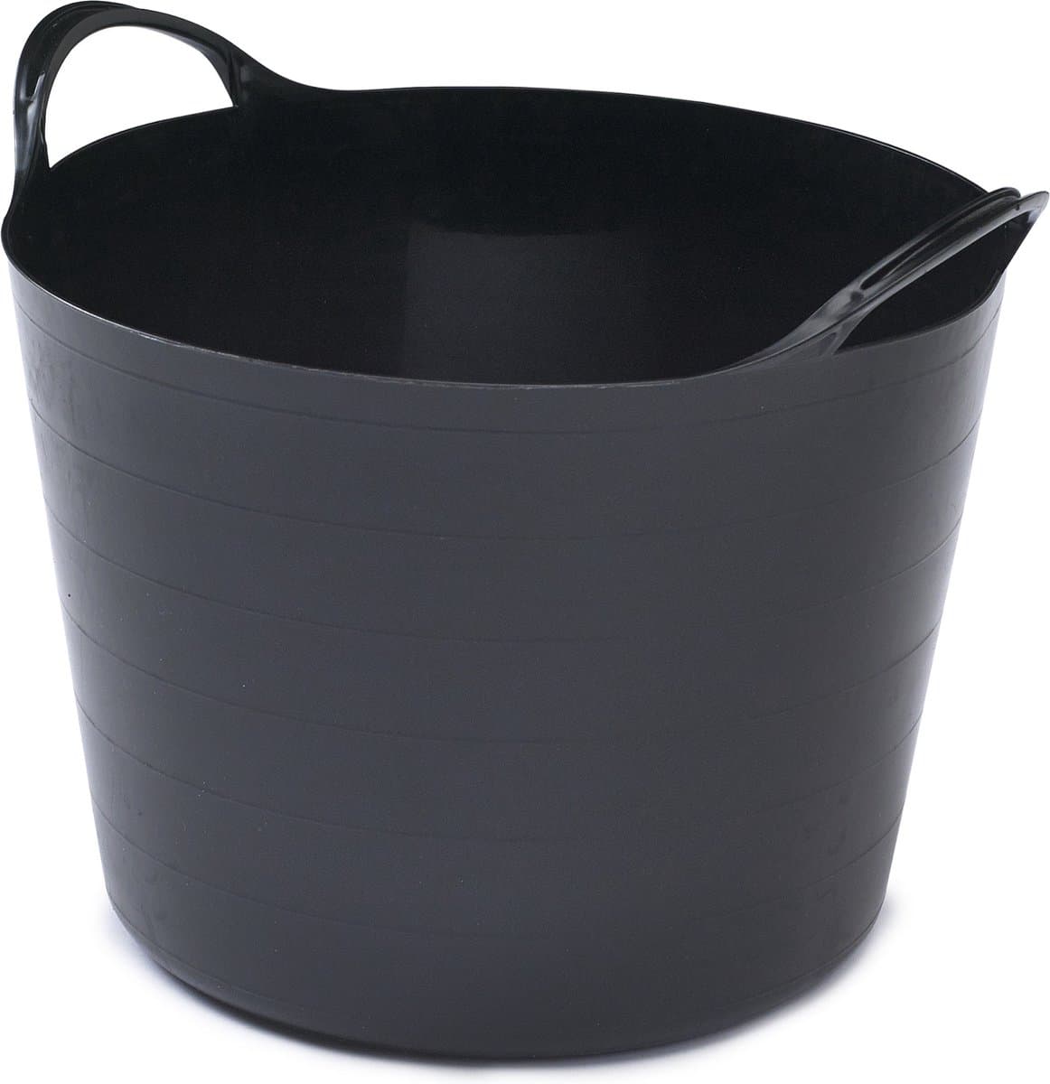 Whitefurze Flexibele emmer - 14 liter - Kunststof - Zwart - 32 x 36 x 25 cm — afbeelding 1