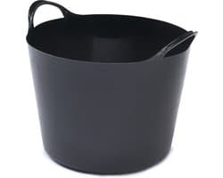 Whitefurze Flexibele emmer - 14 liter - Kunststof - Zwart - 32 x 36 x 25 cm