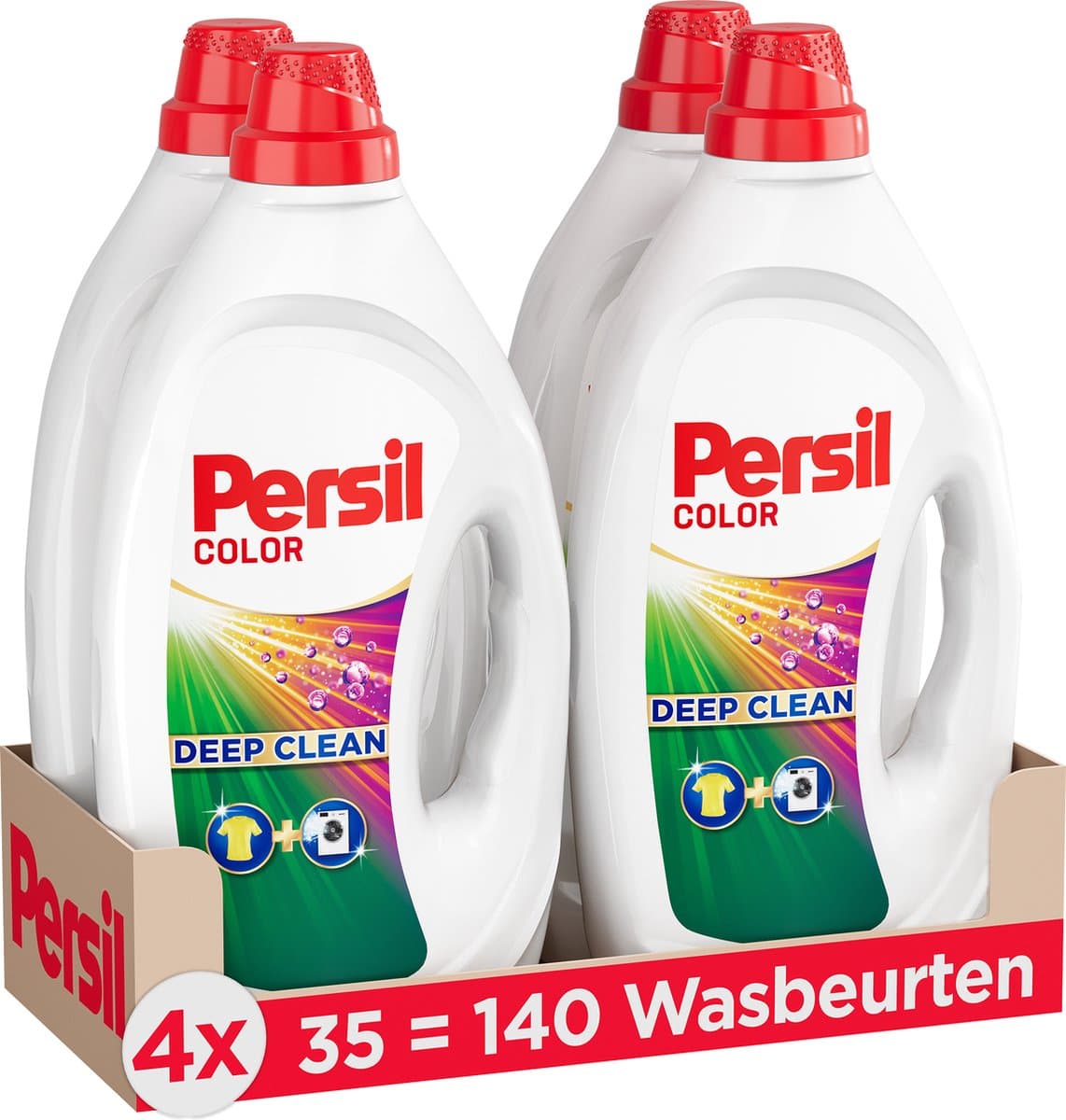 Persil Gel Color - Vloeibaar Wasmiddel - Gekleurde Was - Voordeelverpakking - 4 x 35 Wasbeurten — afbeelding 1