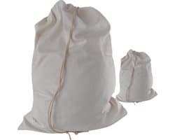 Bluvardi katoenen waszakken set van 2 stuks - heavy duty - Natural cotton - Natuurlijke katoenen zonder chemische behandeling