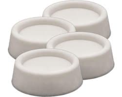 Go Go Gadget - "Set van 4 stuks Trillingsdempers voor Wasmachine & Droger - Anti-trillings/Vibratie Pads - Antislip Rubber - Trillingsmat - Schokdempers - Wit"