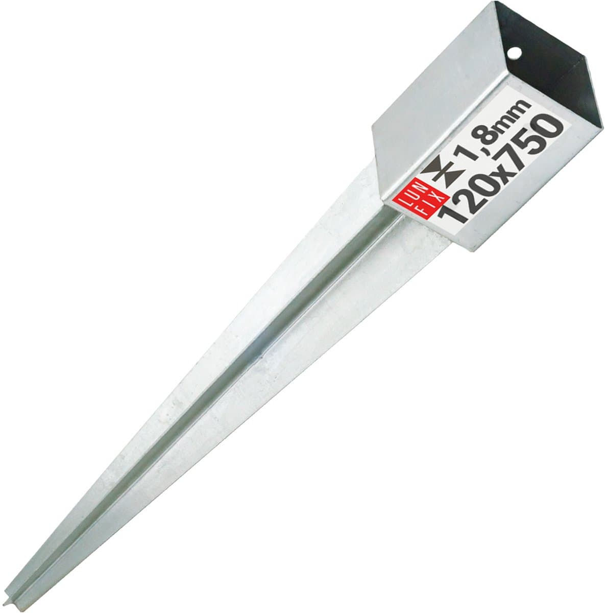 LUN FIX - Hameranker 120x120x2mm - Anker 750mm — afbeelding 1