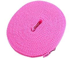 5m Non Slip Windproof Hanging Fence Line Type Clothes Line for Travel Home Washing - Pink