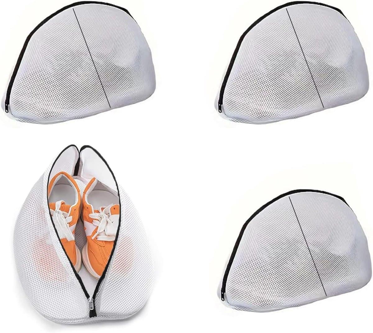 4-delige sneakers waszak en schoenentas met mesh voor was- en droogbescherming — afbeelding 1