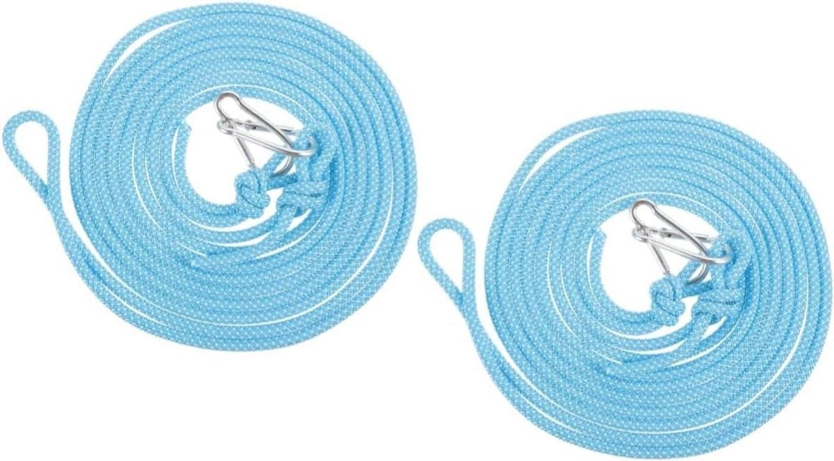 Waslijn Set - Kledinglijn Touw - Kleding Drogen - Antislip Ontwerp - 2 x 5 meter - Blauw — afbeelding 1