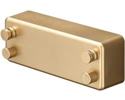 Intrekbare Waslijn - Dubbel Touw Waslijn - Kleding Drogen - Spijkerloze Installatie - 42 meter - Goud