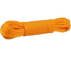 Waslijn Nylon - Droogrek Buiten - Kleding Drogen - Weerbestendig Materiaal - 20 Meter - Oranje