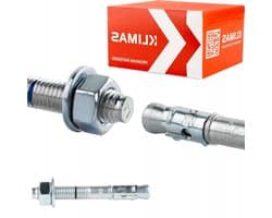 Zware Ankers - Boutankers Keilankers - Robuuste Bevestiging - ETA Goedgekeurd Brandwerend - M8 x 135 mm - Verzinkt — afbeelding 1