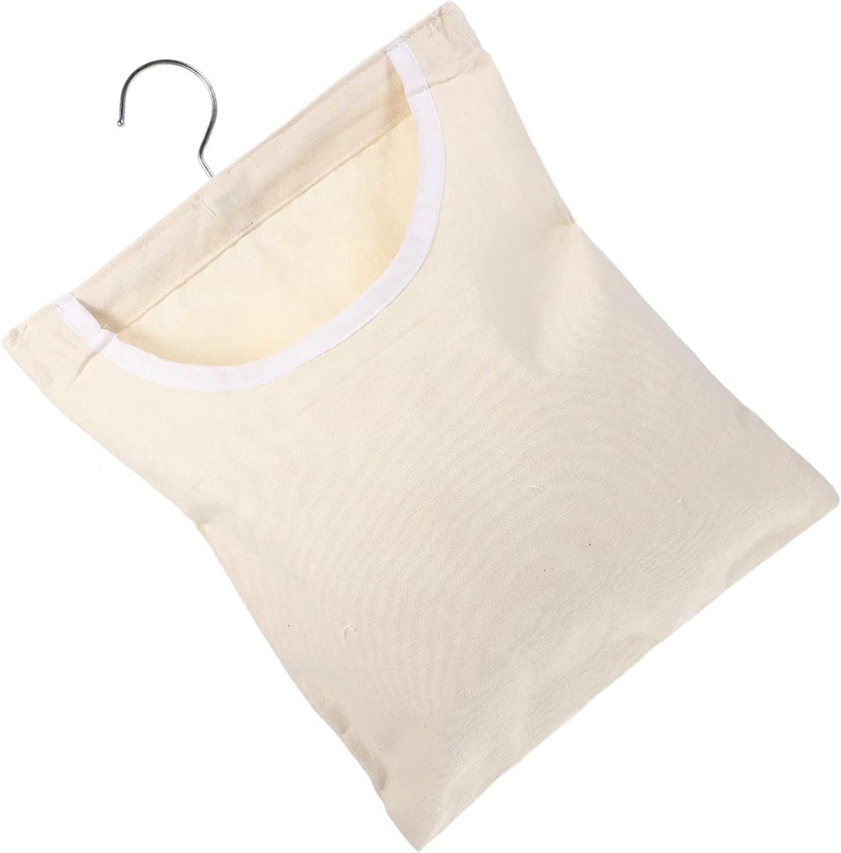 Wasknijper Opbergtas - Kleding Clip Houder - Wasknijpers Opbergen - Met Ophanghaak - 35x27cm - Beige — afbeelding 1