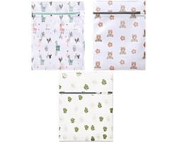 Pack van 3 wasmachinewaszakken, 30 x 40 cm, wasnet met verborgen rits, beschermt kleding tegen vervorming en kreuken, ideaal voor delicate stoffen en handwas.