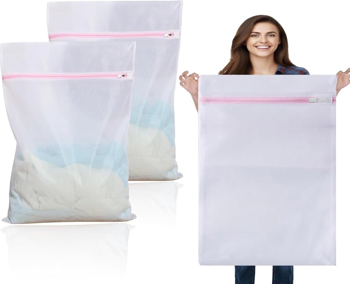 Grote Waszakken 90 x 110 cm, XXL Wasnet voor Wasmachine, Ideaal voor Kleding, Handdoeken en Dekens — afbeelding 1